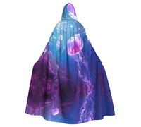 WZYWHJ Bella medusa stampata aldult Cosplay Poncho con cappuccio mantello per uomini e donne festa di Halloween