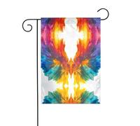 Wzywhj Bella piuma stampa estate giardino bandiera doppia faccia decorazione cortile 30,5 x 45,7 cm