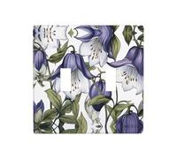 WZYWHJ Bellflower Wallpaper Pattern PrintedPannello termoplastico per copertura interruttore decorativo parete fronte-plate che non è facilmente danneggiato