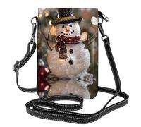 WZYWHJ Bellissima borsa a tracolla in pelle con stampa di pupazzo di neve, regalo versatile per donne, passeggiate, campeggio, shopping e viaggi