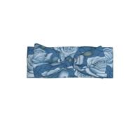 WZYWHJ Bellissime rose su sfondo blu, fasce per capelli con fiocco stampato e accessori elastici per capelli morbidi per neonati e ragazze