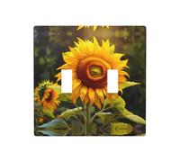 WZYWHJ Bellissimo pannello termoplastico stampato con girasole per la copertura dell'interruttore, piastra decorativa da parete che non si danneggia facilmente