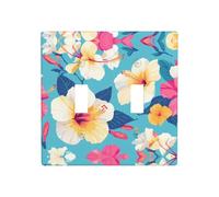 WZYWHJ Bellissimo piatto decorativo da parete con motivo a fiori di ibisco, 11,4 x 11,4 cm, resistente ed elegante, per aree residenziali e commerciali