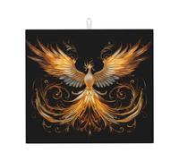WZYWHJ Bellissimo tappetino scolapiatti con stampa Phoenix, realizzato in spugna assorbente d'acqua, con cordino per appenderlo, 45,7 x 40,6 cm