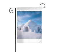 Wzywhj Bianca Neve Casa Immagine Estate Giardino Bandiera Double Face Decorazione Cortile 30,5 x 45,7 cm