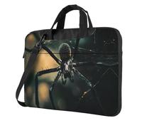 WZYWHJ Big Spider Pattern Ultra-sottile portatile monospalla borsa del computer accessori per computer morbido antiurto per laptop, Nero , 15.6 inch