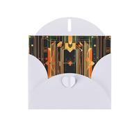 WZYWHJ Biglietto d'auguri bianco per le vacanze, 15,2 x 10,2 cm, con busta, per Natale, compleanno, San Valentino, invito a feste, immagine simmetrica del circuito