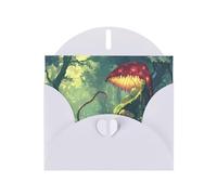 WZYWHJ Biglietto di auguri bianco per le vacanze, 15,2 x 10,2 cm, con busta, per Natale, compleanno, San Valentino, invito alla festa La misteriosa Venere acchiappamosche aspetta immagine