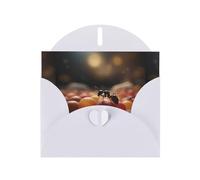 WZYWHJ Biglietto di auguri bianco per le vacanze, 15,2 x 10,2 cm, con busta, per Natale, compleanno, San Valentino, inviti a feste, formiche su stampa di caramelle