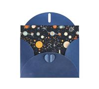 WZYWHJ Biglietto di auguri blu per le vacanze, 15,2 x 10,2 cm, con busta, per Natale, compleanno, San Valentino, inviti per feste, stampa fisica