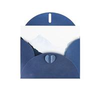 WZYWHJ Biglietto di auguri blu per le vacanze, 15,2 x 10,2 cm, con busta, per Natale, compleanno, San Valentino, invito a feste, immagine minimalista del ghiacciaio