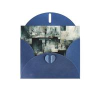 WZYWHJ Biglietto di auguri blu per Natale, compleanno, anniversario e molto altro ancora. Stampe a blocchi di frammenti