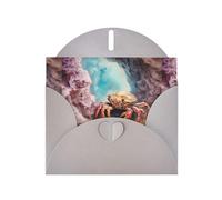 WZYWHJ Biglietto di auguri grigio per le vacanze, 15,2 x 10,2 cm, con busta, per Natale, compleanno, San Valentino, invito a feste, piccolo granchio sotto le rocce stampato