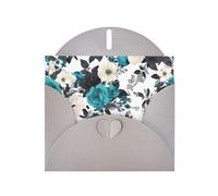 WZYWHJ Biglietto di auguri grigio per le vacanze, 15,2 x 10,2 cm, con busta, per Natale, compleanno, San Valentino, invito a feste, nero, bianco, foglia di tè, grigio, motivo floreale con rose
