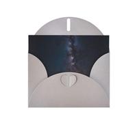WZYWHJ Biglietto di auguri grigio per le vacanze, 15,2 x 10,2 cm, con busta, per Natale, compleanno, San Valentino, invito a feste, cielo notturno brillante stampato