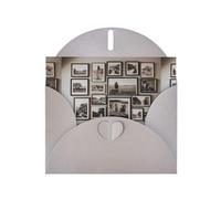 WZYWHJ Biglietto di auguri grigio per le vacanze, 15,2 x 10,2 cm, con busta, per Natale, compleanno, San Valentino, inviti alle feste, immagini stampate sulla parete