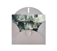 WZYWHJ Biglietto di auguri grigio per le vacanze, 15,2 x 10,2 cm, con busta, per Natale, compleanno, San Valentino, inviti a feste, con frammenti di stampe