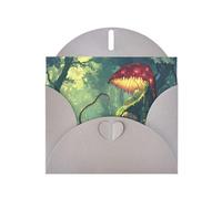 WZYWHJ Biglietto di auguri grigio per le vacanze, 15,2 x 10,2 cm, con busta, per Natale, compleanno, San Valentino, invito a una festa La misteriosa Venere acchiappamosche attende immagine