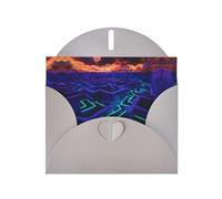 WZYWHJ Biglietto di auguri grigio per Natale, compleanno, anniversario e altro motivo labirinto fluorescente