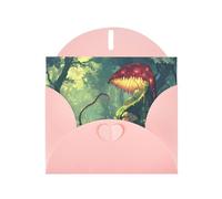 WZYWHJ Biglietto di auguri rosa per le vacanze, 15,2 x 10,2 cm, con busta, per Natale, compleanno, San Valentino, invito a una festa La misteriosa Venus flytrap waits Picture