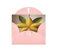 WZYWHJ Biglietto di auguri rosa per Natale, compleanno, anniversario e altro ancora, stella a cinque punte con frutto stellato