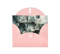 WZYWHJ Biglietto di auguri rosa per Natale, compleanno, anniversario e molto altro ancora Stampa con frammenti di blocchi