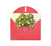 WZYWHJ Biglietto di auguri rosso per Natale, compleanno, anniversario e altro motivo alberi da frutto