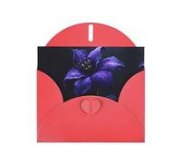 WZYWHJ Biglietto di auguri rosso per Natale, compleanno, anniversario e molto altro ancora. Motivo con piccoli fiori