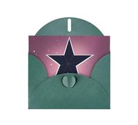 WZYWHJ Biglietto di auguri verde scuro per le vacanze, 15,2 x 10,2 cm, con busta, per Natale, compleanno, San Valentino, invito alla festa esteticamente motivo pleasi