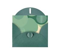 WZYWHJ Biglietto di auguri verde scuro per le vacanze, 15,2 x 10,2 cm, con busta, per Natale, compleanno, San Valentino, invito a feste, immagine a pois verdi