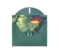 WZYWHJ Biglietto di auguri verde scuro per le vacanze, 15,2 x 10,2 cm, con busta, per Natale, compleanno, San Valentino, invito a una festa La misteriosa Venere acchiappamosche aspetta immagine