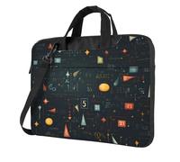 WZYWHJ Blackboard Math Prints, borsa per computer portatile, con interno morbido, tasche multiple, ideale per uomini, viaggi e affari, Nero, 13 inch