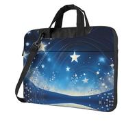 WZYWHJ Blu cielo stellato Stampe Ultra-sottile portatile monospalla borsa del computer accessori per computer morbido antiurto per laptop, Nero , 15.6 inch