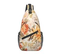 WZYWHJ Borsa a tracolla casual da uomo stampata con fiore colorato con elevata capacità di archiviazione e tracolla regolabile