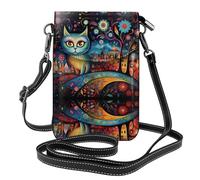 WZYWHJ Borsa a tracolla in pelle colorata a forma di gatto, regalo versatile per donne, passeggiate, campeggio, shopping e viaggi