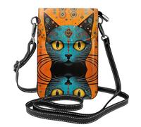 WZYWHJ Borsa a tracolla in pelle colorata con testa di gatto, regalo versatile per donne, passeggiate, campeggio, shopping e viaggi