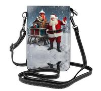 WZYWHJ Borsa a tracolla in pelle con immagine di Babbo Natale, regalo versatile per donne, passeggiate, campeggio, shopping e viaggi
