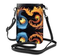 WZYWHJ Borsa a tracolla in pelle con immagine simbolo del fuoco e dell'acqua, regalo versatile per donne, passeggiate, campeggio, shopping e viaggi
