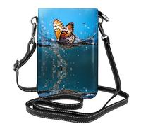 WZYWHJ Borsa a tracolla in pelle con motivo farfalla sull'acqua, regalo versatile per donne, passeggiate, campeggio, shopping e viaggi