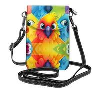 WZYWHJ Borsa a tracolla in pelle con motivo pappagallo in stile cartone animato, regalo versatile per donne, passeggiate, campeggio, shopping e viaggi