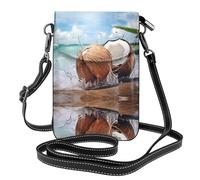 WZYWHJ Borsa a tracolla in pelle con motivo succo di cocco e frutta di cocco, regalo versatile per donne, passeggiate, campeggio, shopping e viaggi