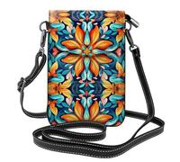 WZYWHJ Borsa a tracolla in pelle con stampa a ghirlanda colorata creativa - Regalo versatile per le donne che camminano, campeggio, shopping e viaggi