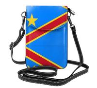 WZYWHJ Borsa a tracolla in pelle con stampa bandiera del Congo, regalo versatile per donne, passeggiate, campeggio, shopping e viaggi, nero, Taglia unica