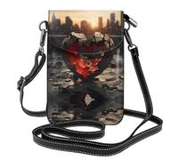 WZYWHJ Borsa a tracolla in pelle con stampa cuore spezzato - regalo versatile per donne, passeggiate, campeggio, shopping e viaggi