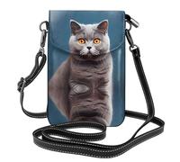 WZYWHJ Borsa a tracolla in pelle con stampa di gatto a pelo corto, regalo versatile per donne, passeggiate, campeggio, shopping e viaggi