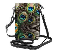 WZYWHJ Borsa a tracolla in pelle con stampa di piume di pavone, regalo versatile per donne, passeggiate, campeggio, shopping e viaggi