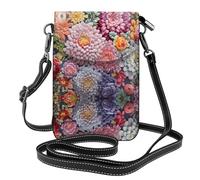 WZYWHJ Borsa a tracolla in pelle con stampa floreale affollata, regalo versatile per donne, passeggiate, campeggio, shopping e viaggi