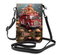WZYWHJ Borsa a tracolla in pelle stampata a forma di fungo, con camion dei pompieri, regalo versatile per donne, passeggiate, campeggio, shopping e viaggi