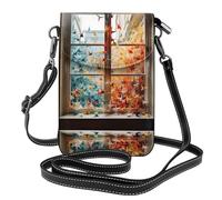 WZYWHJ Borsa a tracolla in pelle stampata con mille gru di carta sulla finestra, regalo versatile per donne, passeggiate, campeggio, shopping e viaggi