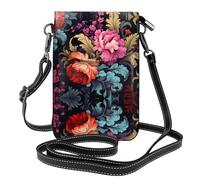 WZYWHJ Borsa a tracolla in pelle stampata con motivo floreale colorato, regalo versatile per le donne, passeggiate, campeggio, shopping e viaggi